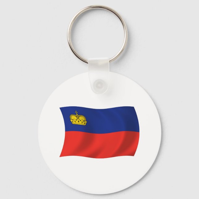 Liechtenstein Flagg Nyckelring (Framsida)