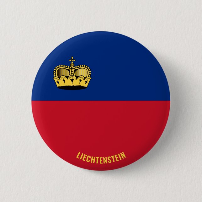 Liechtenstein Flagga Charming Patriotic Knapp (Framsida)