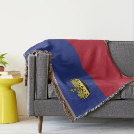 Liechtenstein flagga filt