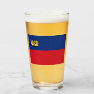 Liechtenstein Flagga Glaskopp