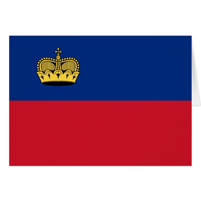 Liechtenstein Flagga Hälsningskort (Framsidan Horizontal)