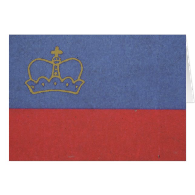 Liechtenstein flagga hälsningskort (Framsidan Horizontal)