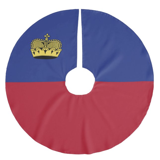 Liechtenstein flagga julgransmatta borstad polyester (Framsidan)
