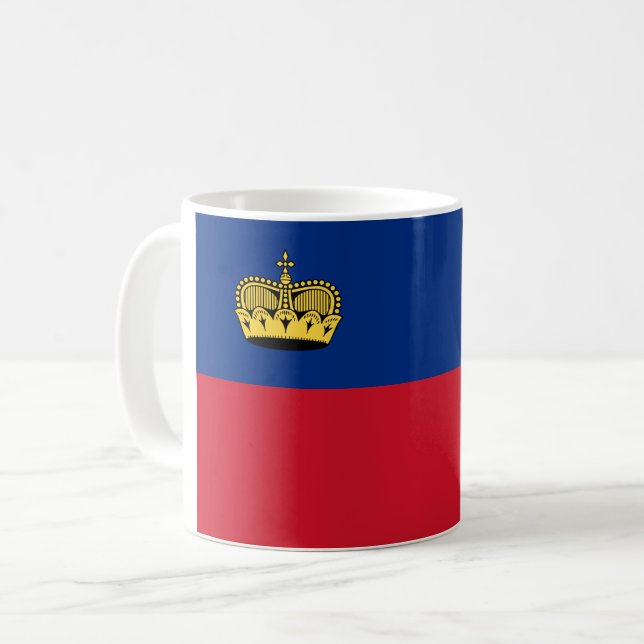 Liechtenstein Flagga Kaffemugg (Framsida vänster)
