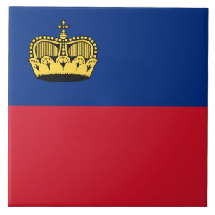 Liechtenstein Flagga Kakelplatta