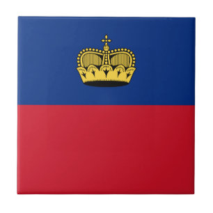 Liechtenstein-flagga Kakelplatta
