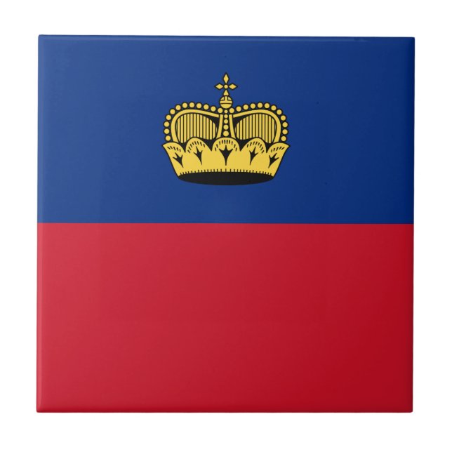 Liechtenstein Flagga Kakelplatta (Framsidan)