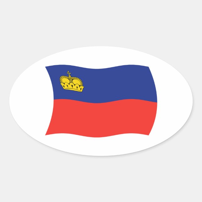 Liechtenstein Flagga Klistermärke (Framsida)