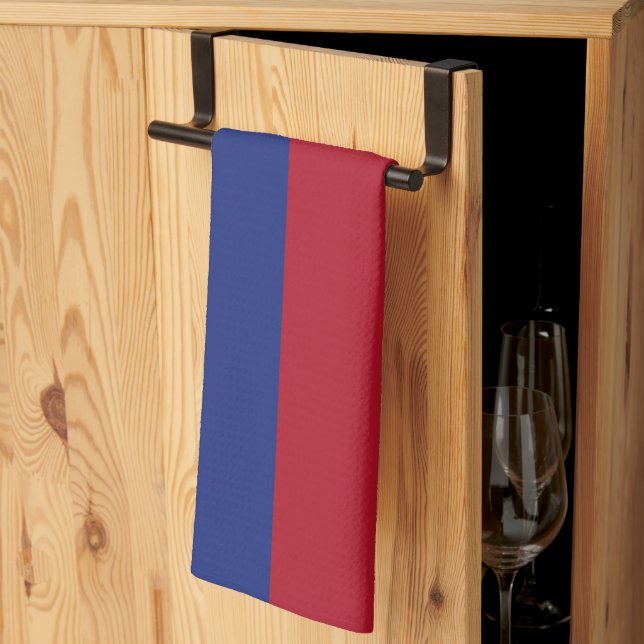 Liechtenstein flagga kökshandduk (Thirds Fold)