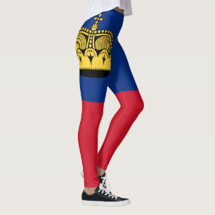 Liechtenstein Flagga Leggings