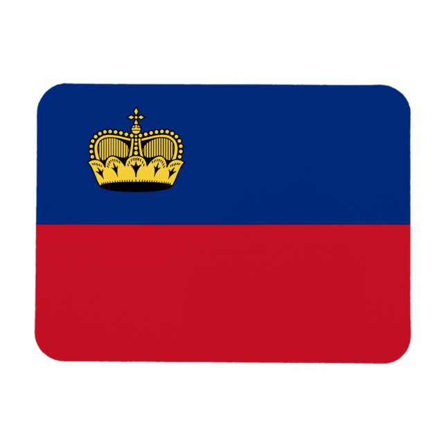 Liechtenstein Flagga Magnet (Horisontell)