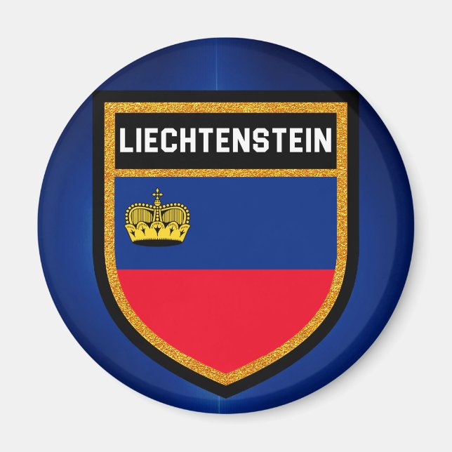 Liechtenstein Flagga Magnet (Framsidan)