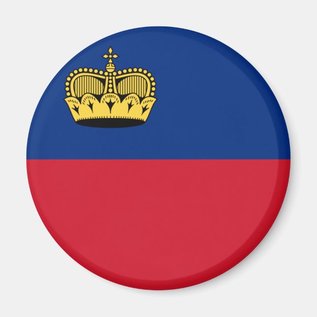 Liechtenstein Flagga Magnet (Framsidan)