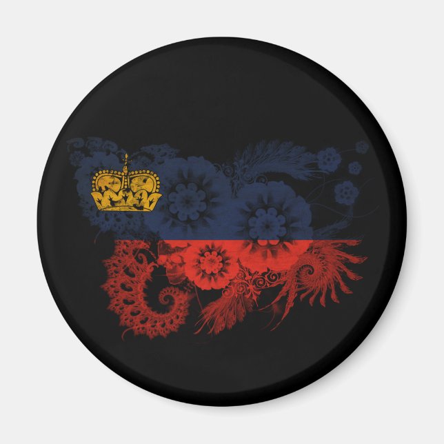 Liechtenstein Flagga Magnet (Framsidan)