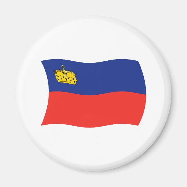 Liechtenstein Flagga Magnet (Framsidan)