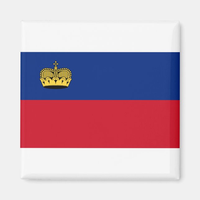 Liechtenstein Flagga Magnet (Framsidan)