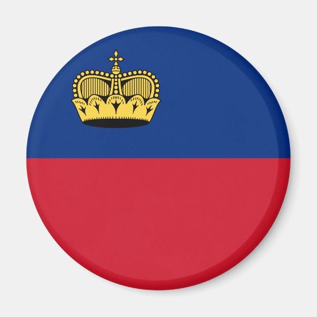 Liechtenstein Flagga Magnet (Framsidan)