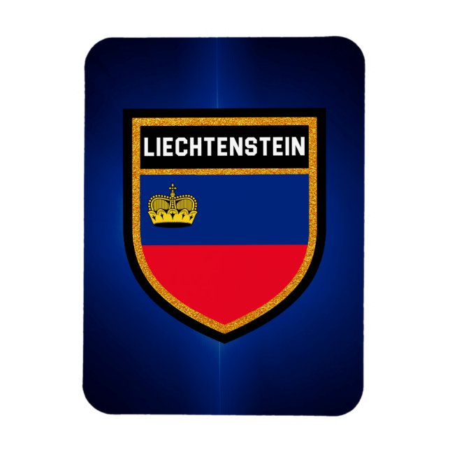 Liechtenstein Flagga Magnet (Vertikal)