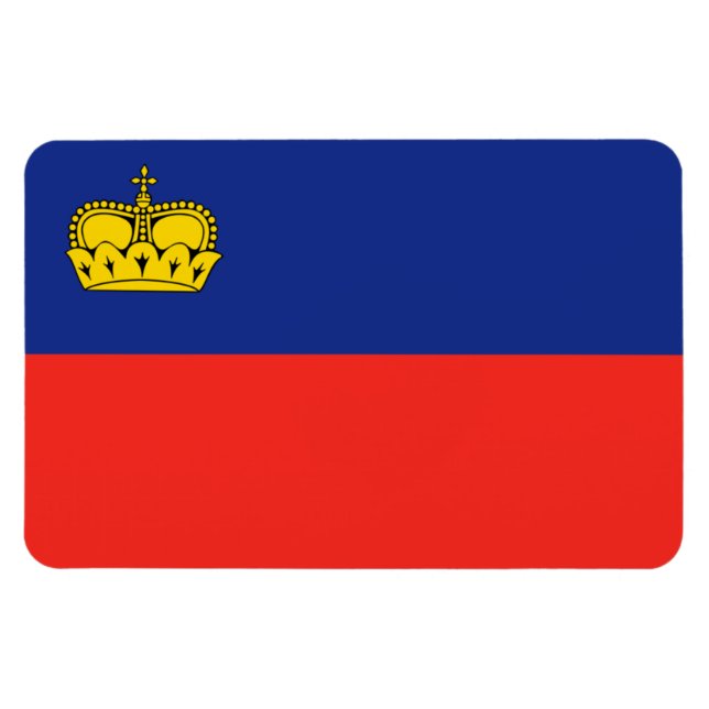 Liechtenstein Flagga Magnet (Horisontell)
