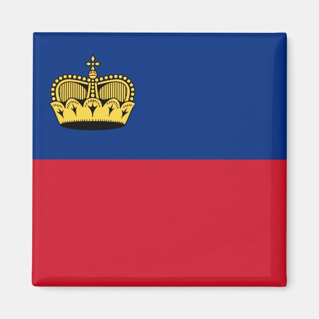 Liechtenstein Flagga Magnet (Framsidan)