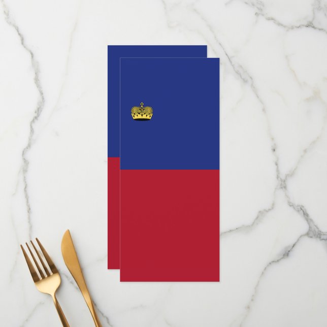 Liechtenstein flagga meny (Fram/Back In Situ)