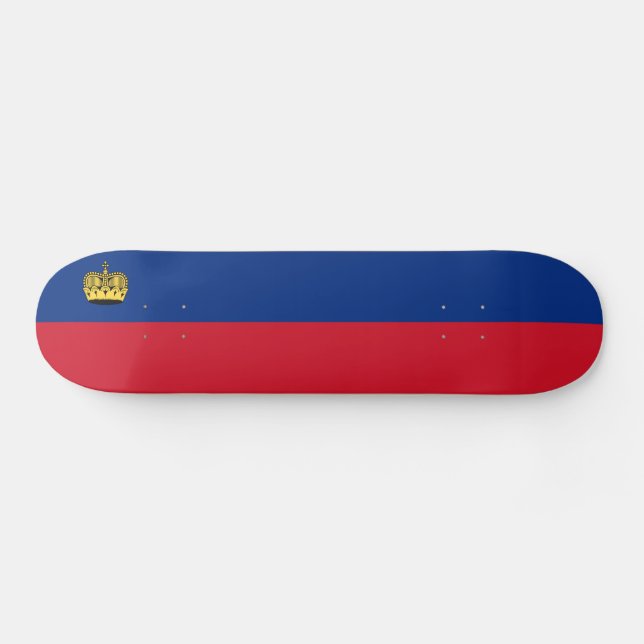 Liechtenstein Flagga Mini Skateboard Bräda 18,5 Cm (Horz)