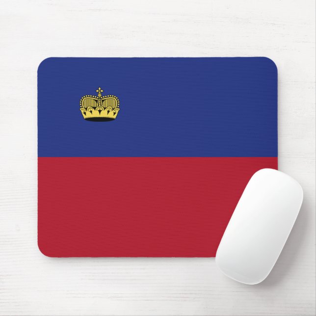 Liechtenstein flagga musmatta (Med mus)