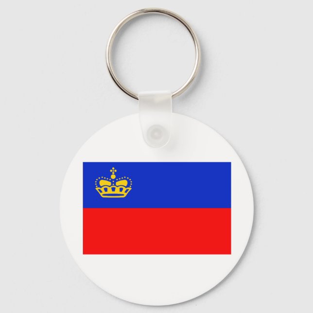 Liechtenstein Flagga Nyckelring (Framsida)
