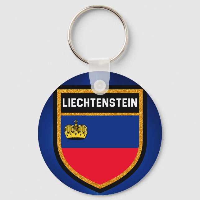Liechtenstein Flagga Nyckelring (Framsida)