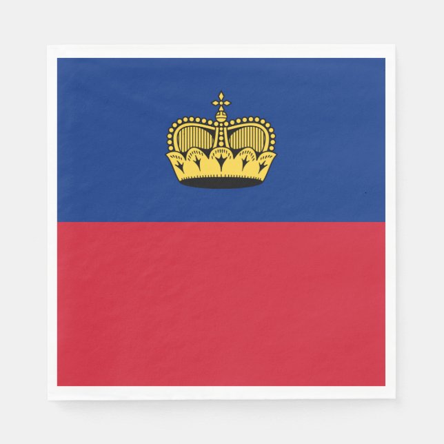 Liechtenstein Flagga Pappersservett (Framsidan)