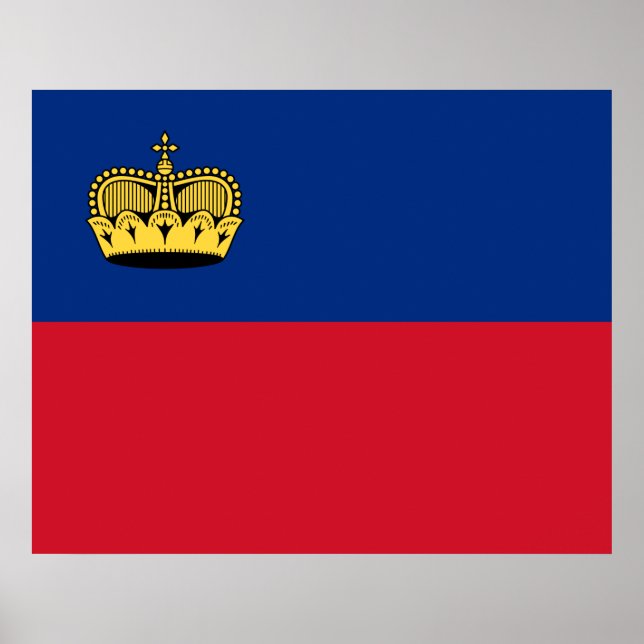 Liechtenstein Flagga Poster (Framsidan)