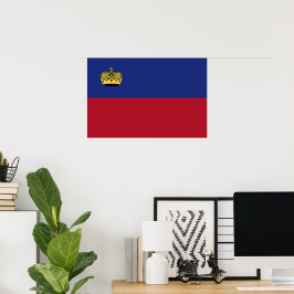Liechtenstein flagga poster