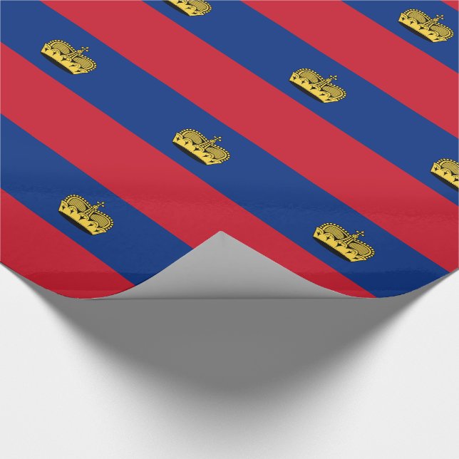 Liechtenstein Flagga Presentpapper (Hörn)