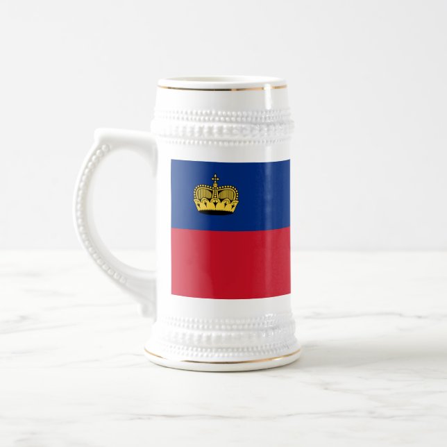 Liechtenstein-flagga Sejdel (Vänster)