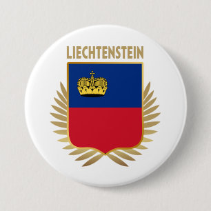 Liechtenstein Flagga Shield Knapp