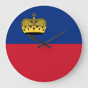 Liechtenstein Flagga Stor Klocka