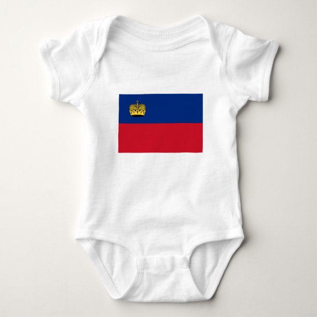 Liechtenstein Flagga T Shirt (Framsida)
