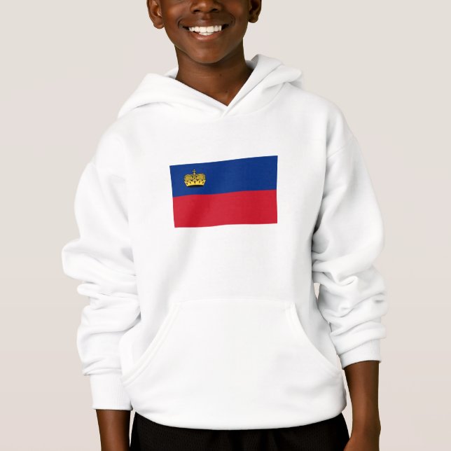 Liechtenstein Flagga T Shirt (Framsida)