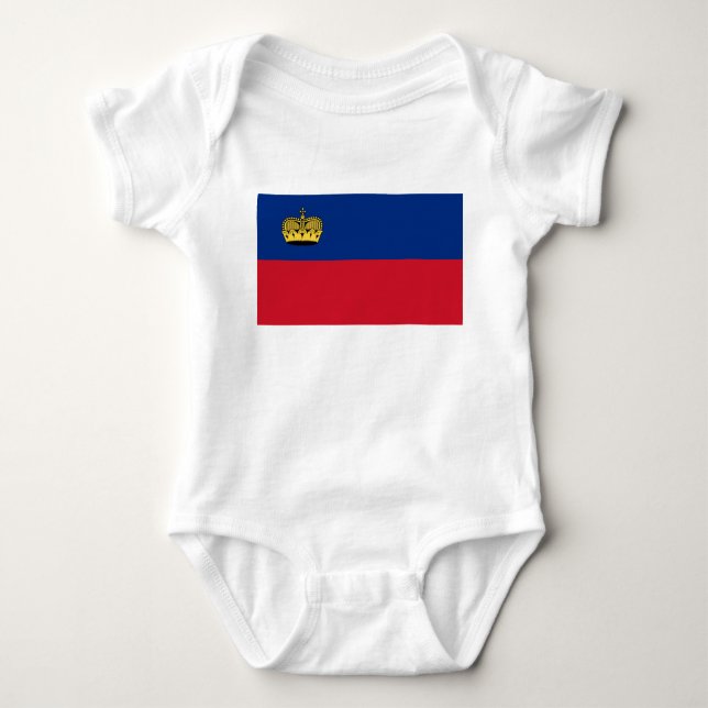 Liechtenstein Flagga T Shirt (Framsida)