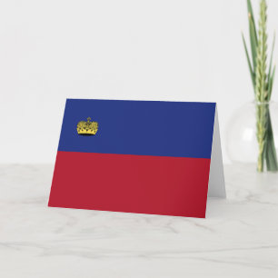 Liechtenstein flagga tack kort