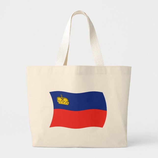 Liechtenstein Flagga Totebag Jumbo Tygkasse (Framsidan)