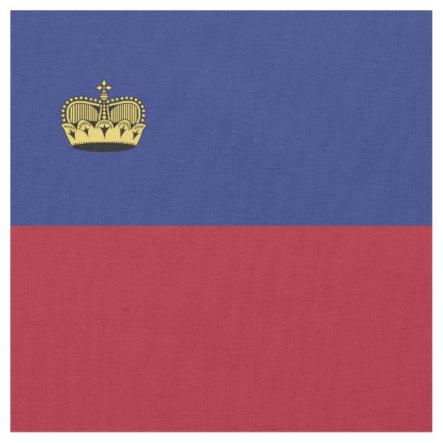 Liechtenstein flagga tyg (Närbild)