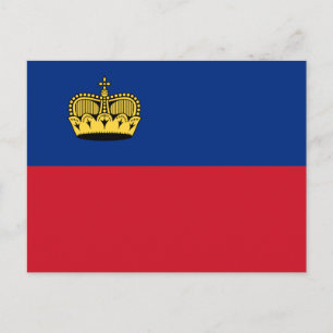 Liechtenstein Flagga Vykort