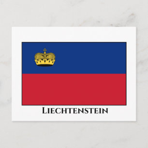 Liechtenstein Flagga Vykort