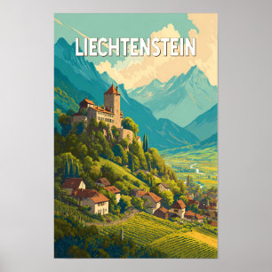 Liechtenstein Illustration Resa Konst Vintage Poster