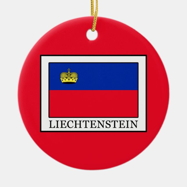 Liechtenstein Julgransprydnad Keramik (Framsidan)