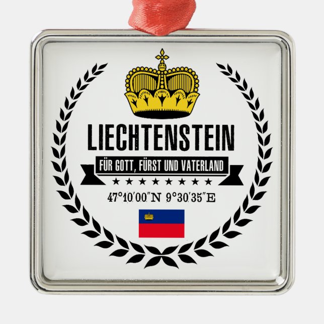 Liechtenstein Julgransprydnad Metall (Framsidan)