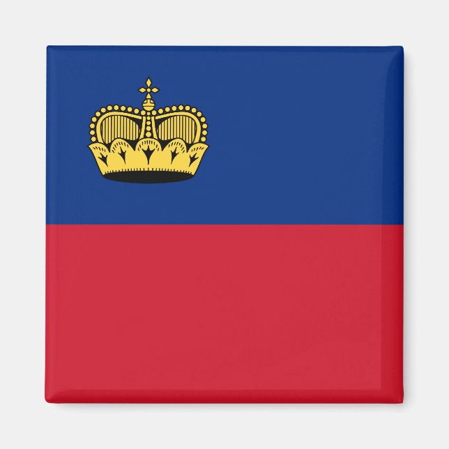 Liechtenstein, Libyen flagga Magnet (Framsidan)