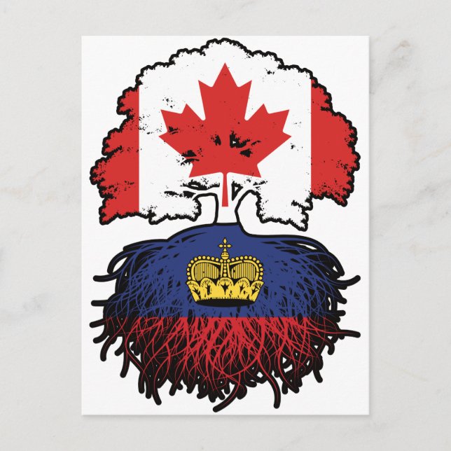 Liechtenstein Liechtensteiner Canadian Träd Vykort (Framsida)