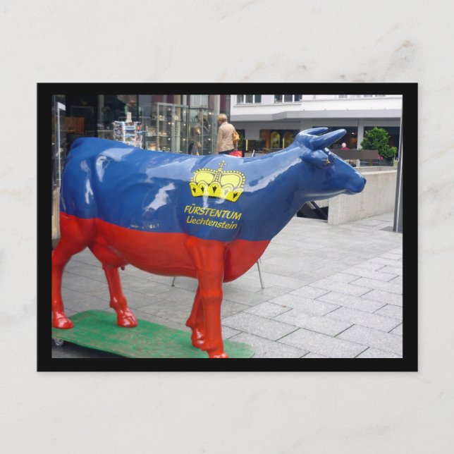 liechtenstein nötkreatur vykort (Framsida)